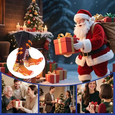 Гріючі шкарпетки для жінок та чоловіків Ninonly з 4 рівнями нагріву, акумулятор 5000mAh, для катання на лижах, піших прогулянок, кемпінгу та зимових активностей