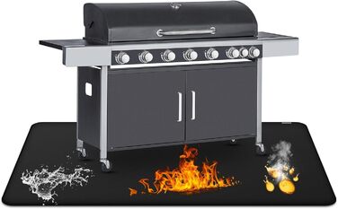 Килимок від вогню 100x150 см, захист від нагріву, антипригарний, для грилю, барбекю (газового/вугільного)