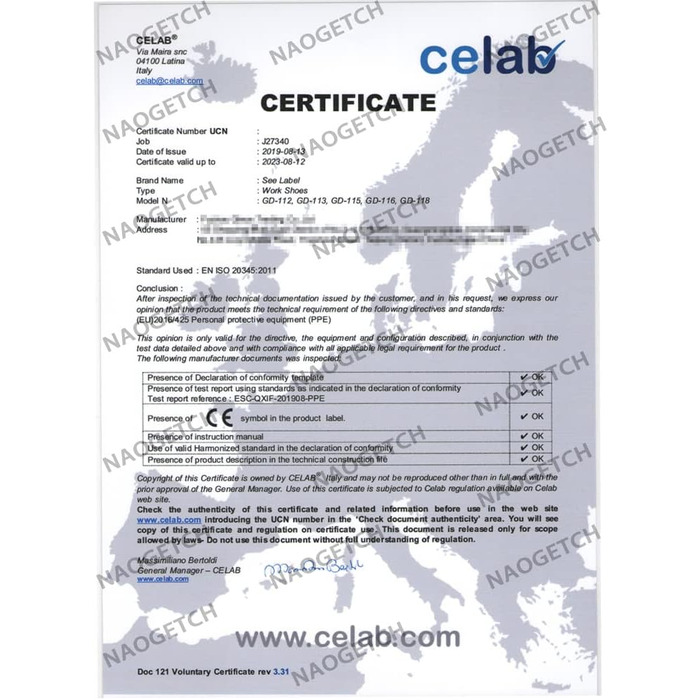 Черевики безпеки Nasogetch для чоловіків та жінок. Легкі, дихаючі, антиковзкі спортивні черевики з металевим підноском, жовті, 39 EU