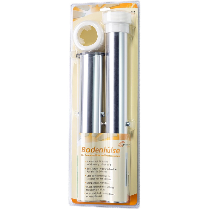 Schneider Base Sleeve for Patio Umbrellas, 827-00, Aluminum, 0.8 kg