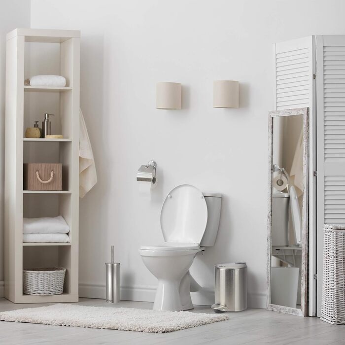 Набір для чищення унітазу з силіконової щітки та нержавіючої сталі | Чорний колір | Аксесуари для ванної кімнати