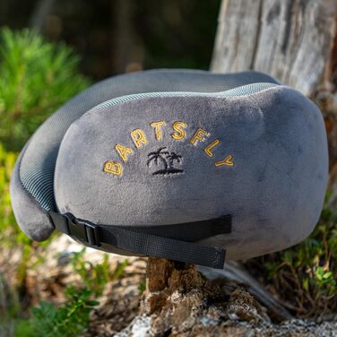 Подушка для шиї Memory Foam - Автомобільна та авіаційна, ергономічна, проти болю в шиї, для сну, для далеких перельотів, сірого кольору