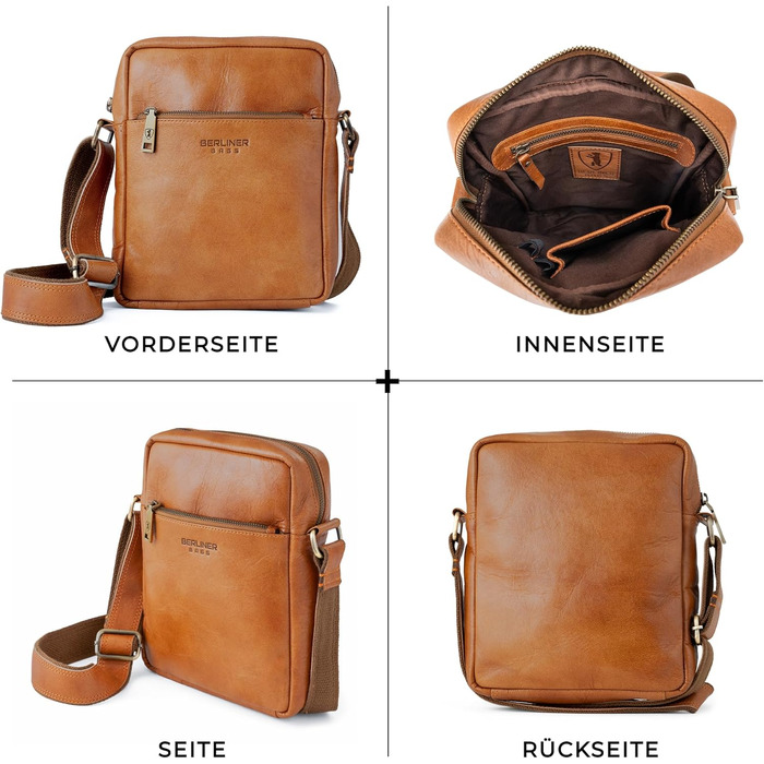 Чоловіча сумка через плече Berliner Bags Tom з натуральної шкіри, чоловіча сумка-кросбоді