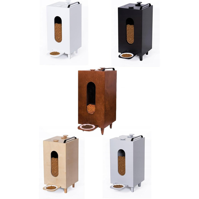 Автоматичний годівниця для котів та собак QLS, 20л, з мискою, чорна, 60 x 30 x 30 см