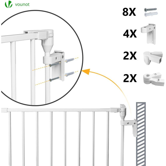 Захисна сітка для каміну Vounot, 375 см, з дверцятами, 6 елементів, металева, для дітей, чорна
