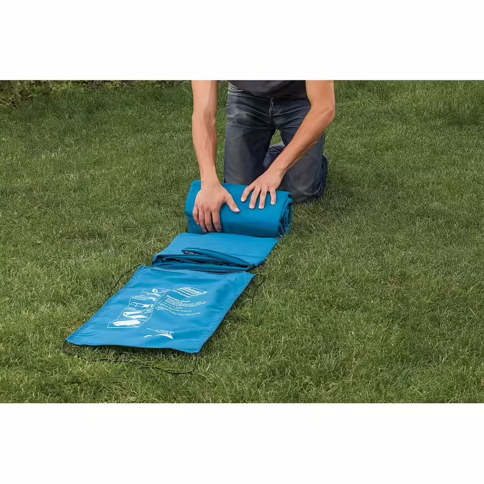 Coleman Air Bed Extra Durable Single/Double Bed, Camping Bed, Flocked Single/Double Air Bed, Inflatable Air Mattress, Stable and Durable Comfort Bed for Indoor and Outdoor Use Single