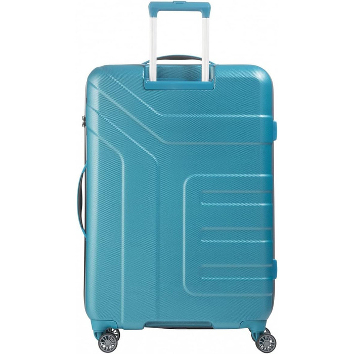 Жорсткий валізний чемодан Travelite VECTOR 55 см, 40 л, 4 колеса, TSA замок, стильний дизайн, для ручної поклажі, IATA, червоний/бірюзовий