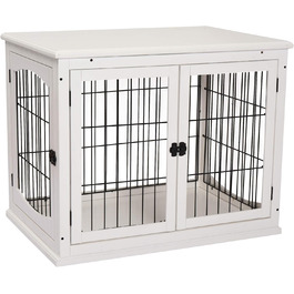 Клітка для собак PawHut - Будка з 2 входами, закривається на замок, для маленьких собак, 58,5 x 81 x 66 см