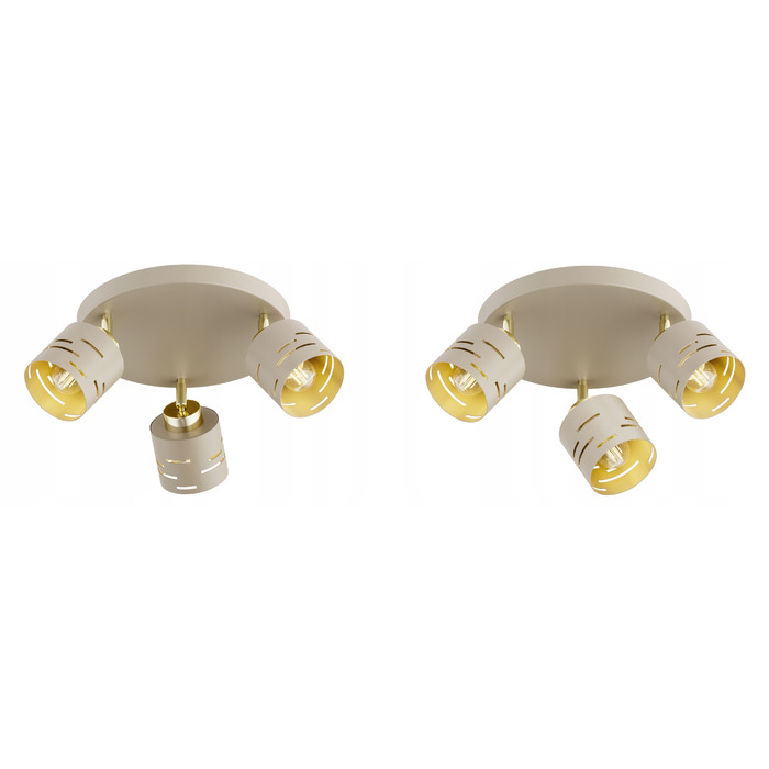 Стельовий світильник Elko-Lighting Vox, бежевий, металевий, на 3 точки освітлення