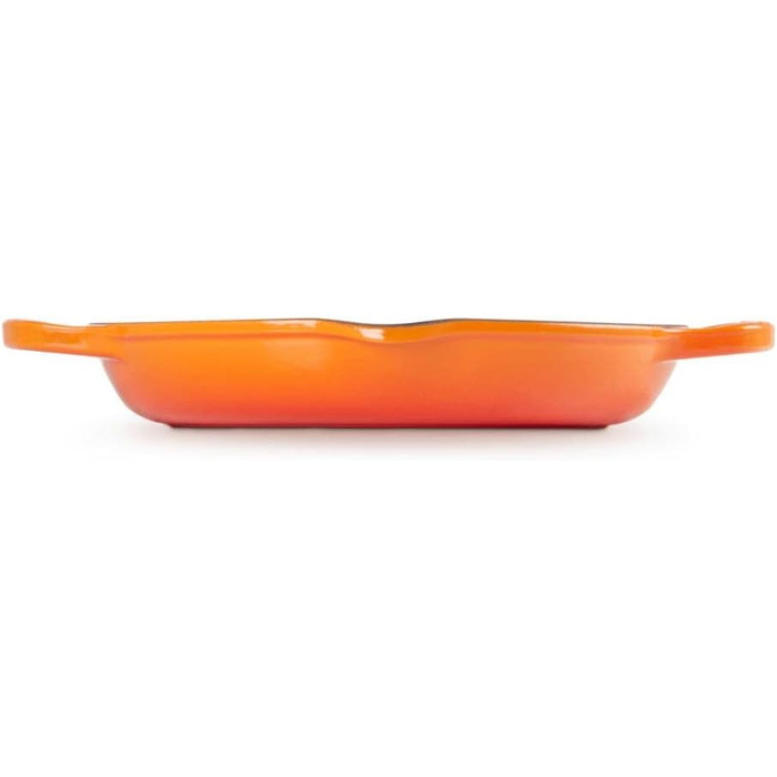 Чавунна кругла гриль-сковорода Le Creuset Signature 25 см, для всіх типів плит і духовок, червона (Ofenrot)