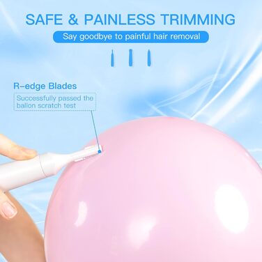 Електричний тример для обличчя 3-в-1: брови, вуха, ніс та обличчя. Бездротовий, вологостійкий, для жінок