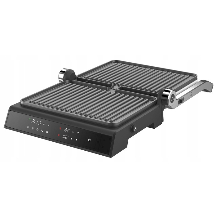 Електричний гриль Transa Electronics DualPlate, чорний, 2200 Вт, з регулюванням температури