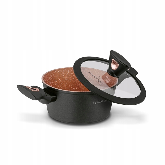 Набір каструль та сковорідок Starke Pro Dark Copper (10 предметів) для індукційних та газових плит