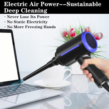 Електричний повітряний пилосос ATENGEUS 500W, 2 швидкості, для чищення комп'ютера, офісу, авто
