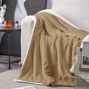 Плед Mixibaby для дому, теплий та м'який, 150 x 200 см, бежевий