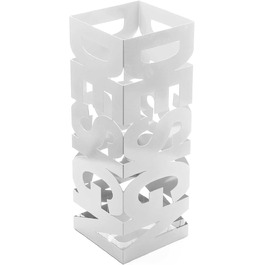 Modern White Metal Umbrella Stand for Entryway, Room, or Hallway - 52x18x18 cm