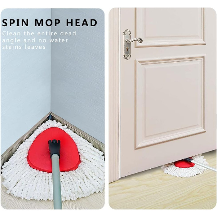 Yision Spin Mop Replacement Heads, 100% Microfiber Spin Mop Refill Heads, 360° Micro Replacement Mop Head for Easy Home Cleaning Floor Squeegee (12-Pack, White)
