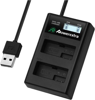 Зарядний пристрій Powerextra LCD для акумулятора LP-E8 Canon EOS 550D 600D 650D 700D