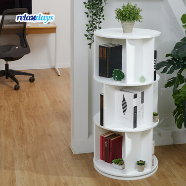 Кругле обертове книжкове шафá/полиця Relaxdays