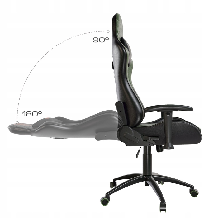 Ігрове крісло Cobra Draco CRF194 Green, штучна шкіра