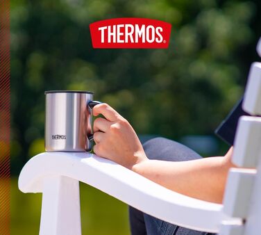 Термос-чашка з нержавіючої сталі Longlife Cup 350 мл з кришкою, для кави та напоїв, зберігає тепло, ідеально для офісу та кемпінгу