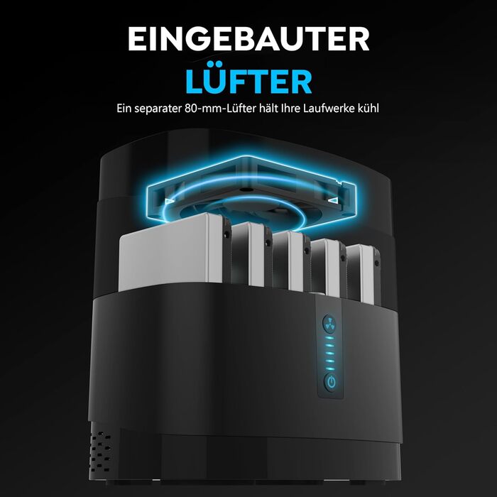 Док-станція Sabrent для жорстких дисків 2.5'/3.5' з USB-C, 5Gbps, 2 слоти SATA SSD/HDD, підтримка клонування дисків