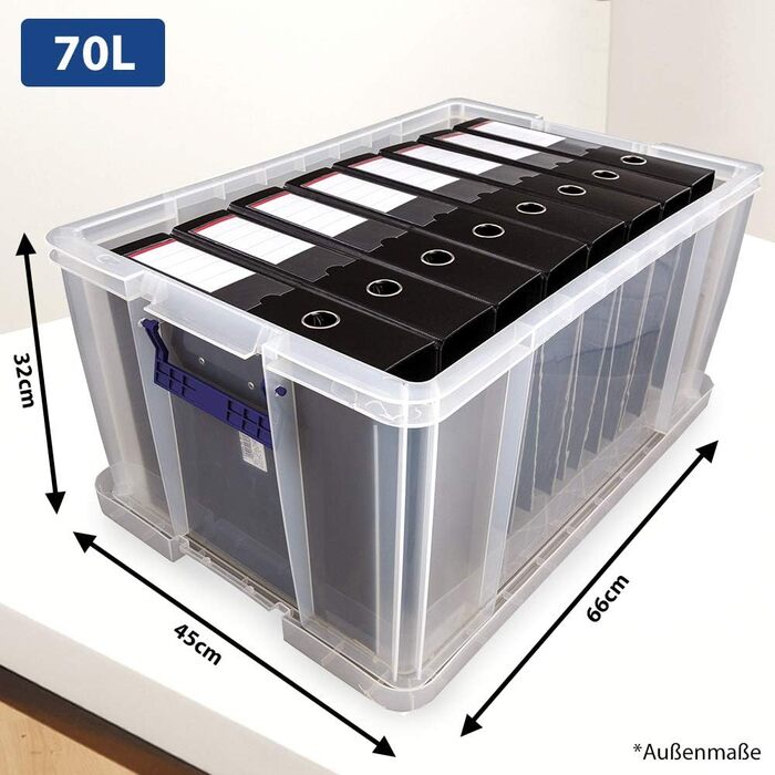 Велика пластикова коробка для зберігання з кришкою BANKERS BOX ProStore 70 л, 30×58×38,5 см