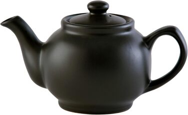 Чайник Price & Kensington англійський, 6 чашок, чорний, матовий, високоякісний керамічний, для заварювання чаю, вінтажний стиль, підходить для мікрохвильової печі та посудомийної машини