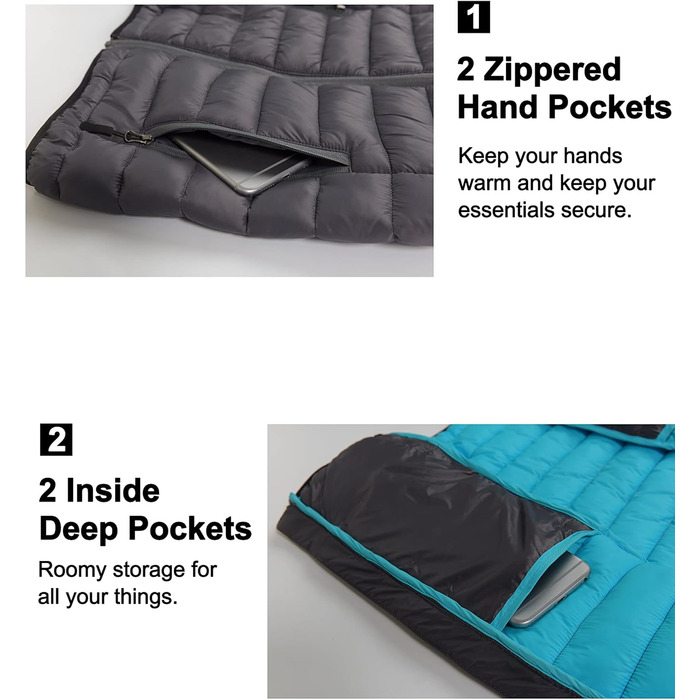 Жіночий теплий пуховий жилет itte Donkey Andy для туризму, подорожей та повсякденного носіння (сірий, L)