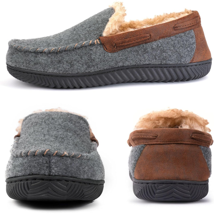 Чоловічі домашні тапочки-мокасини RockDove з піною з пам'яті, 45 EU, антрацит