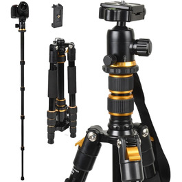 Штатив для камери NEWFUN: гнучкий, 160 см, 360° кулькова головка, для DSLR/беззеркальних камер/телефонів/відеокамер