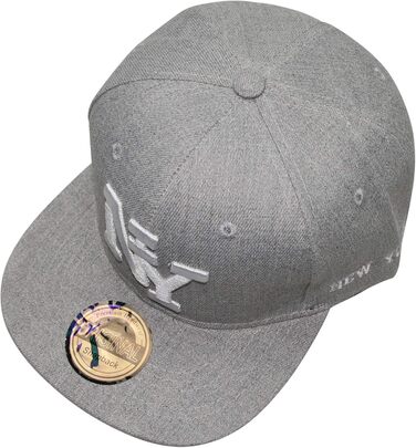 Кепка Snapback New York Нова модель, сіро-біла, обхват 52-58 см