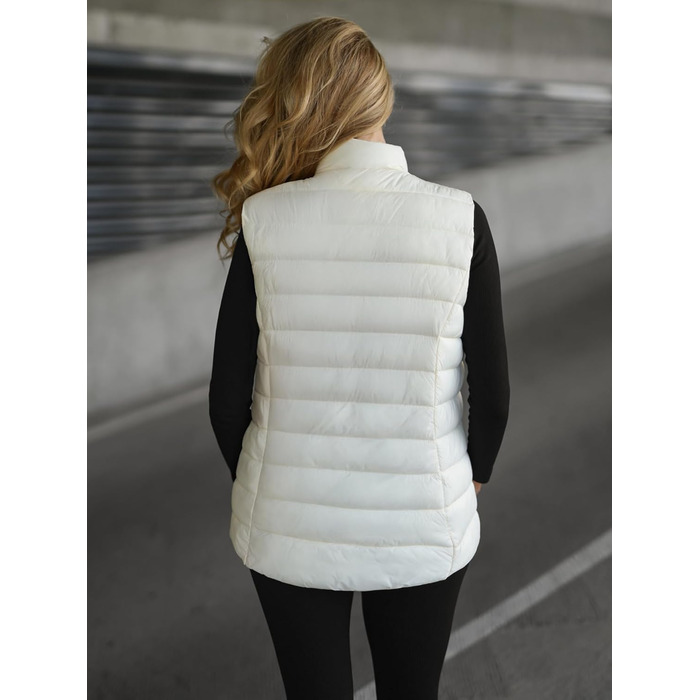 Жіноча степкова жилетка OZONEE з капюшоном, без рукавів, спортивна, тепла, для осені/весни, артикул 777/1765KA (L, Ecru)
