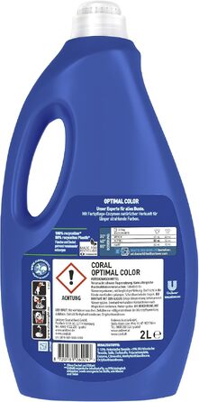 Пральний порошок Coral Farbschutz Color для кольорових речей, 6x23 WL (заряд на 138 прань)