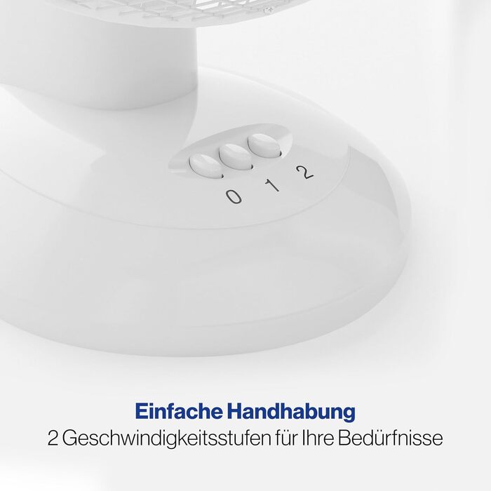 Вентилятор Clatronic VL 3601: тихий настільний вентилятор з регулюванням, діаметр 23 см, 30W