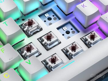 Механічна ігрова клавіатура Geeky GK61: 61 клавіша, RGB підсвічування, Hot-Swap, ANSI US Layout