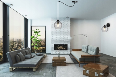 Настінний світильник Kinkiet Light Home, чорний з жовтим, E27 60 Вт