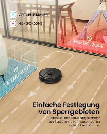 Робот-пилосос Vexilar W11 з функцією миття, LiDAR навігація, потужність 5000Pa, тривалий час роботи, WiFi, ідеальний для килимових покриттів