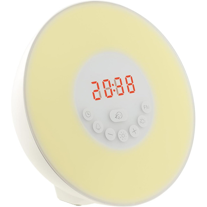 auvisio Light Alarm Clock: Wake-up Light Radio Alarm Clock w. Sunrise Simulation, Nature Sounds (Alarm Clock with Light and Nature Sounds, Wake Up Light, Gift Ideas)