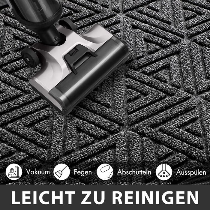 Килимок для дому Yimobra, вологостійкий, 75x43 см, сірий (для вулиці)