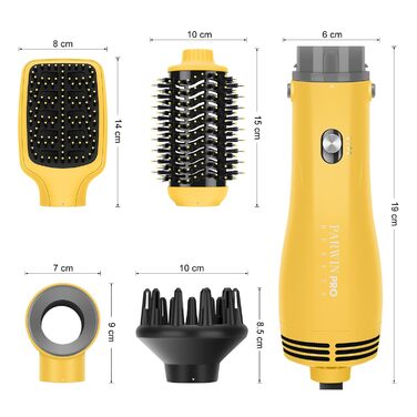 Набір для укладки волосся PARWIN PRO BEAUTY 5 в 1: фен-щітка з іонізацією, 1100 Вт, 5 насадок для сушіння, випрямлення, об'єму та укладки