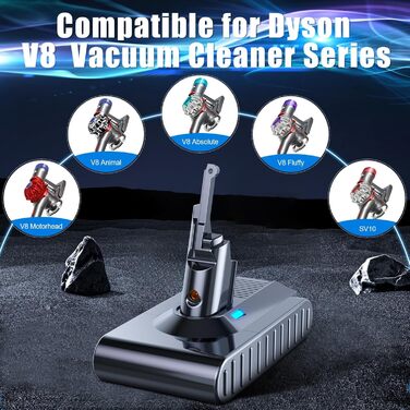 Замінний акумулятор BATTOOL V10 6000mAh для пилососів Dyson V10/SV12 (з фільтром та щіткою)