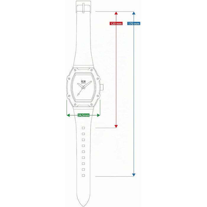 Жіночий годинник Ice-Watch Ice Boliday з силіконовим ремінцем (Small), синій