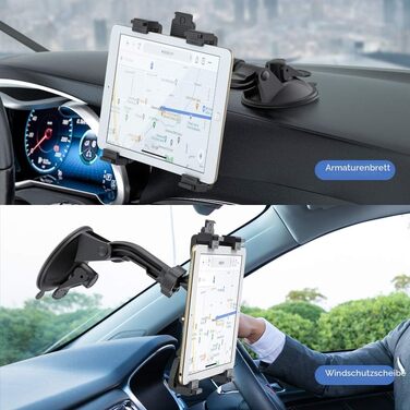 Автомобільний тримач для планшета OHLPRO, поворотний на 360° регульований кріплення для iPad та планшетів від 7 до 13 дюймів