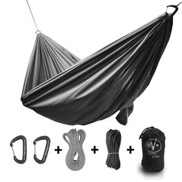 Гамак Outdoor Vitals Ultraleichte (Антрацит, Single Plus) з кріпленнями: Whoopie Sling, ременями для дерев та сумкою