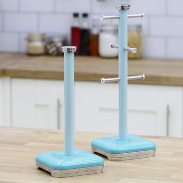 Swan SWKA1030CN Retro Teapot Stand for 6 Cups, Weighted Base, Cream (Peacock)