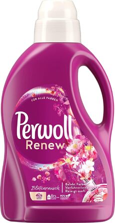 Рідкий засіб для прання Perwoll Renew Blütenrausch для кольорових та білих речей, квітковий аромат, 1.38 л (на 50 прань)