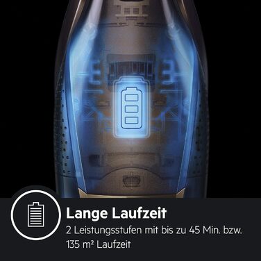 AEG Ergorapido CX7-2-45AN: Бездротовий пилосос 2-в-1, без мішка, з насадкою для шерсті тварин, 45 хв роботи, LED, червоний