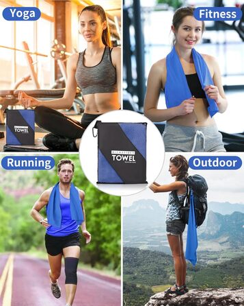 Набір рушників з мікрофібри (3 шт.): 180x80 см + 2 шт. 80x40 см. Для фітнесу, сауни, пляжу, подорожей. Темно-зелений (блакитний)