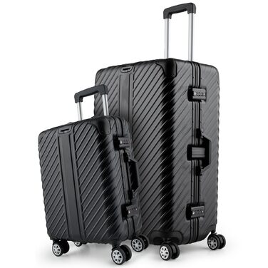 Чемодан ручної поклажі 55x40x20 з алюмінієвим каркасом | Валіза на колесах - Міцний тріумф з кріпленням для ноутбука [ВОДОНЕПРОНИКНИЙ] з захистом кутів (Ручна поклажа 20 дюймів) | Набір (29 дюймів & 20 дюймів)